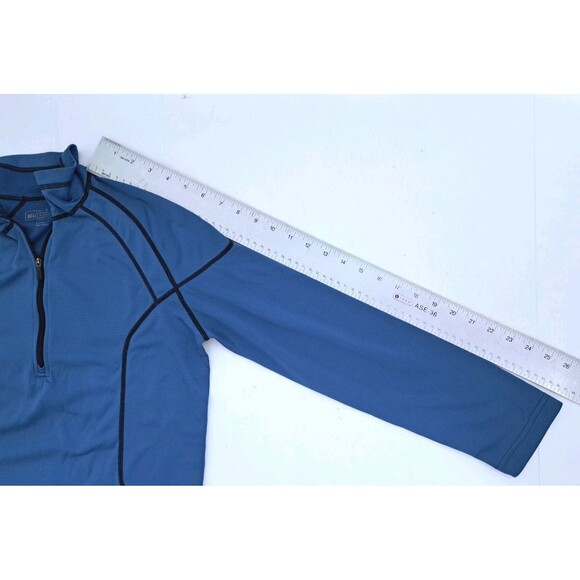 REI Size Small Zip Base Layer Long Sleeve Lightweight Pullover Blue Running - Picture 8 of 8